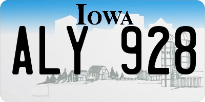 IA license plate ALY928