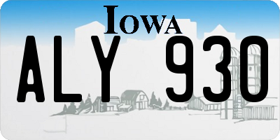 IA license plate ALY930