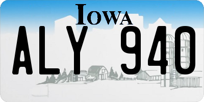 IA license plate ALY940