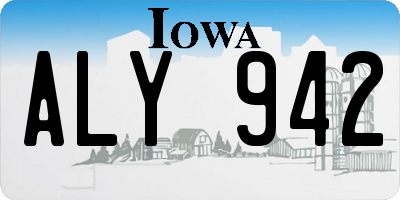 IA license plate ALY942