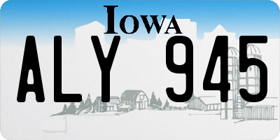 IA license plate ALY945