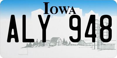 IA license plate ALY948