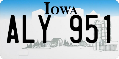 IA license plate ALY951