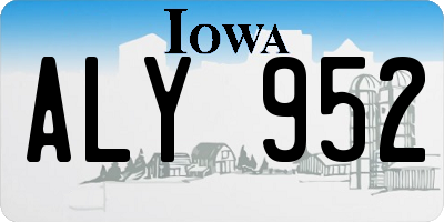 IA license plate ALY952