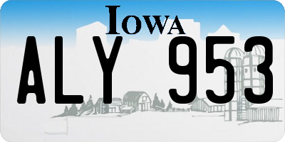 IA license plate ALY953