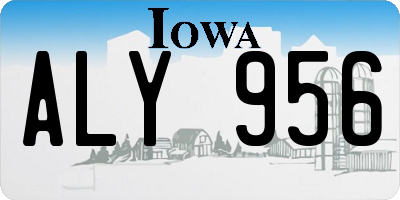 IA license plate ALY956
