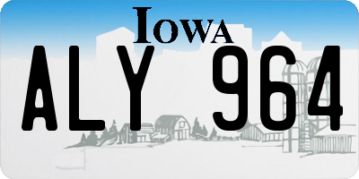 IA license plate ALY964