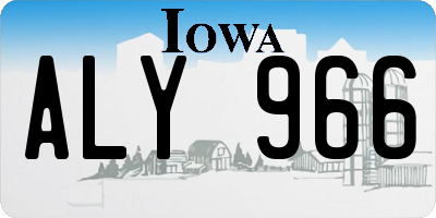 IA license plate ALY966