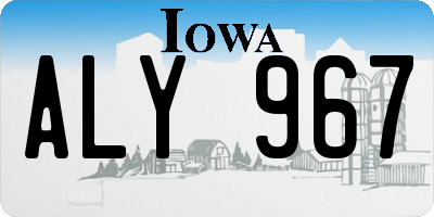 IA license plate ALY967