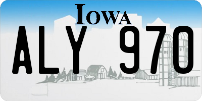 IA license plate ALY970