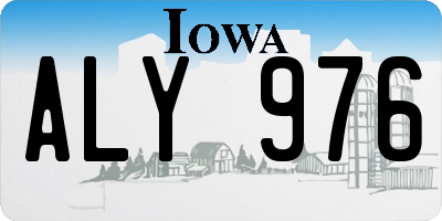 IA license plate ALY976