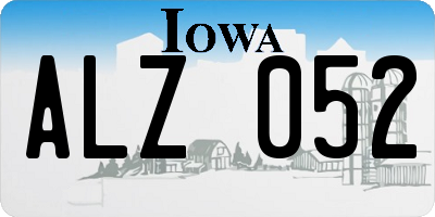 IA license plate ALZ052