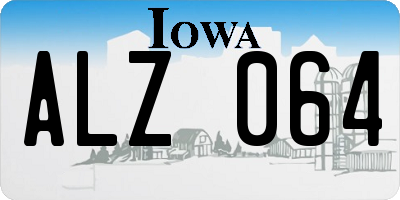 IA license plate ALZ064