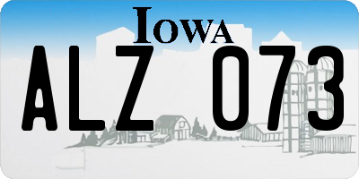 IA license plate ALZ073