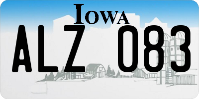 IA license plate ALZ083
