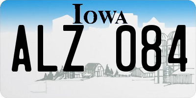 IA license plate ALZ084