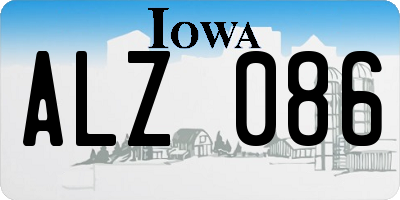 IA license plate ALZ086