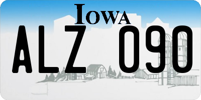 IA license plate ALZ090
