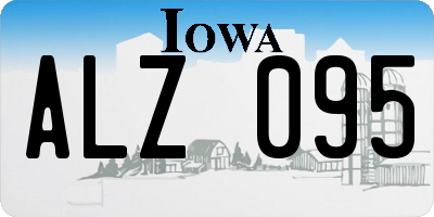 IA license plate ALZ095