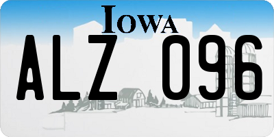 IA license plate ALZ096