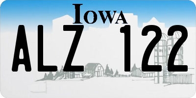 IA license plate ALZ122
