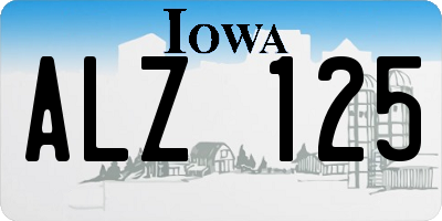IA license plate ALZ125