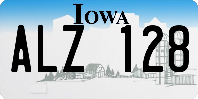 IA license plate ALZ128