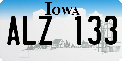 IA license plate ALZ133