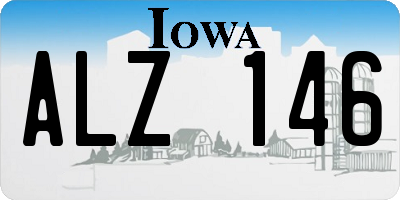 IA license plate ALZ146