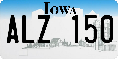 IA license plate ALZ150