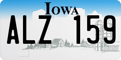 IA license plate ALZ159