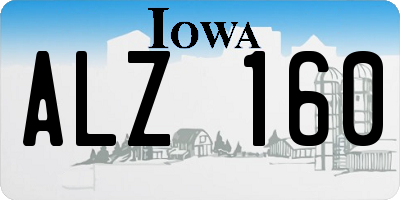 IA license plate ALZ160