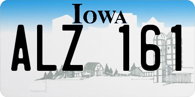 IA license plate ALZ161
