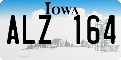 IA license plate ALZ164