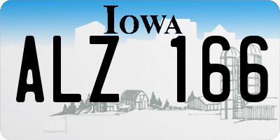 IA license plate ALZ166
