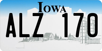 IA license plate ALZ170