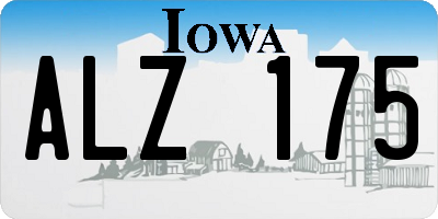 IA license plate ALZ175