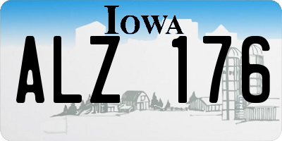 IA license plate ALZ176