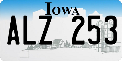 IA license plate ALZ253