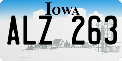 IA license plate ALZ263