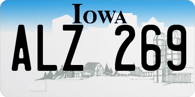 IA license plate ALZ269