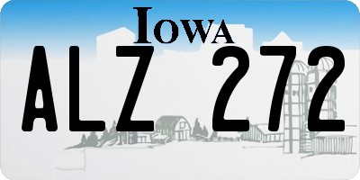 IA license plate ALZ272