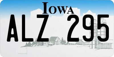 IA license plate ALZ295