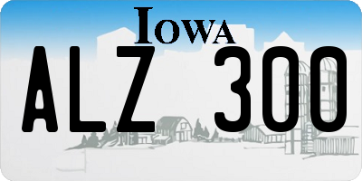 IA license plate ALZ300