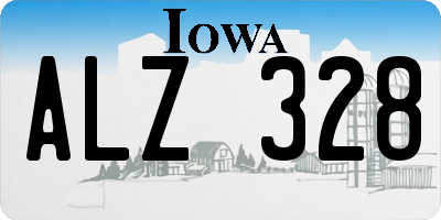 IA license plate ALZ328