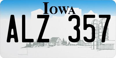 IA license plate ALZ357