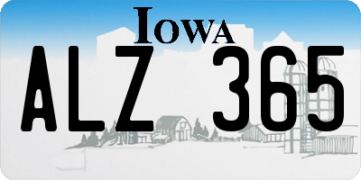 IA license plate ALZ365