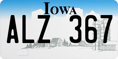 IA license plate ALZ367