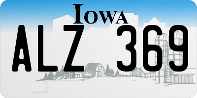 IA license plate ALZ369