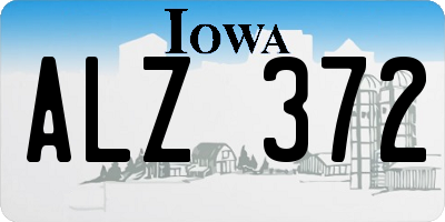 IA license plate ALZ372